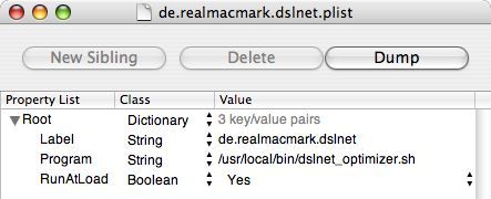 DSLnet.plist XML in Property List Editor